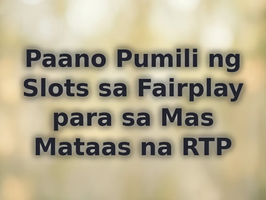 Slot RTP guide